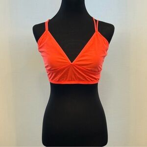Parade Neon Orange Triangle Bralette XL Festival Y2K Soft Stretch